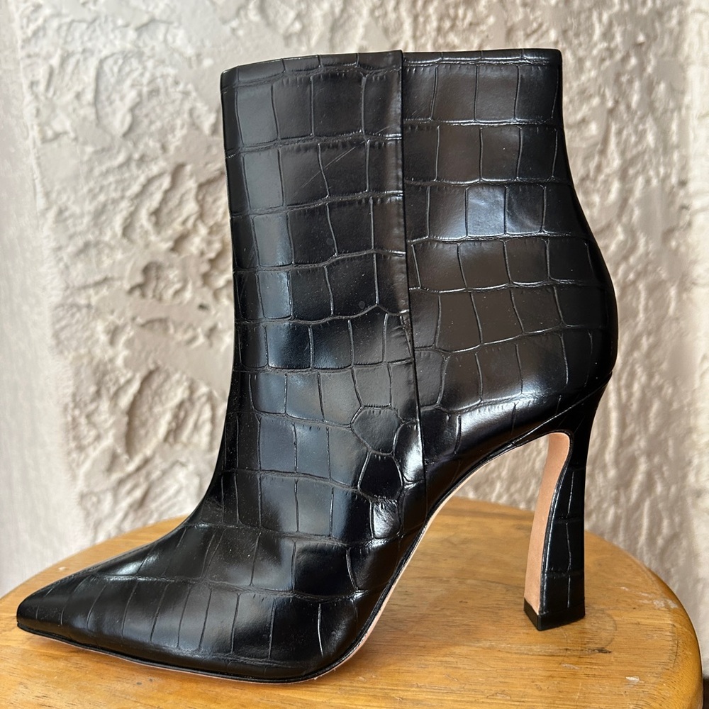 Black Crocodile Booties